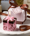 Brown and Pink Gift Box Collection box candle favor