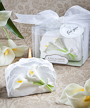Unique calla lily candle