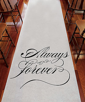 Always & Forever Wedding Aisle Runner Ceremony Accessory