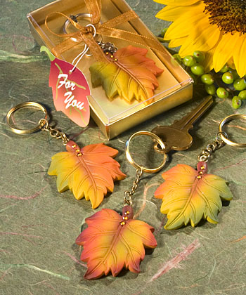 Autumn Themed Key Ring Favors