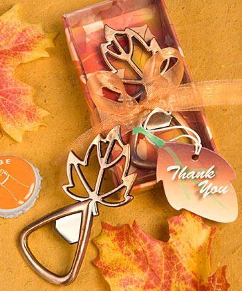 Autumn Magic Collection leaf design bottle openers