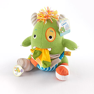 "Calvin the Closet Monster" Knit Baby Socks and Plush Monster Gift Set