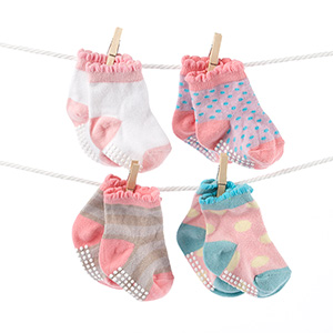 "Clover the Closet Monster" Knit Baby Socks and Plush Monster Gift Set