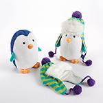 "Ice Caps" Penguin Plush and Hat for Baby