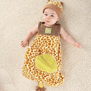 "Born To Be Wild" Giraffe Snuggle Sack and Hat