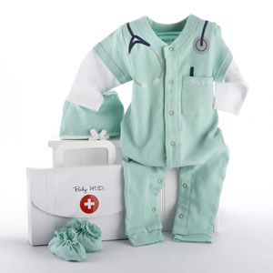 Big Dreamzzz Baby M.D. Two-Piece Layette Set in "Doctor's Bag" Gift Box