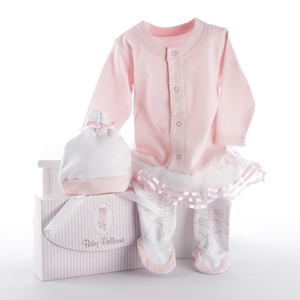 "Big Dreamzzz" Baby Ballerina Two-Piece Layette Set in "Studio" Gift Box