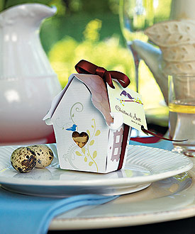 Sweet Bird House Favor Box - Set of 12