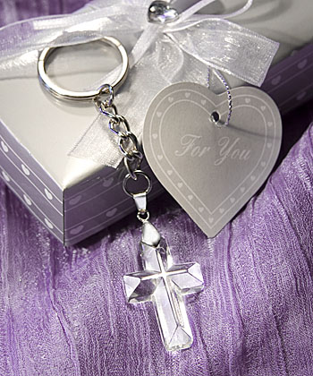 Choice Crystal Cross Key Chain Favors