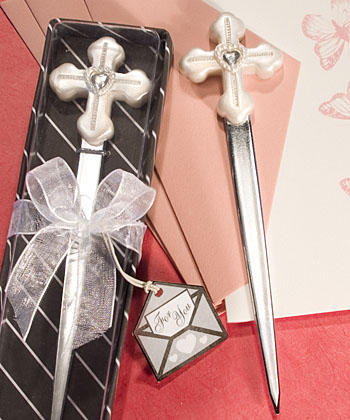 Cross Design Letter Opener Favors