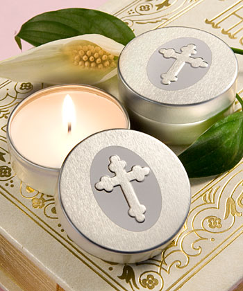 Cross Design Travel Candle Favors
