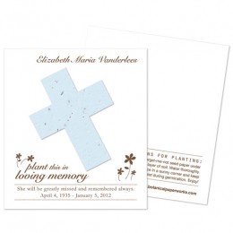 Cross Plantable Memorial Cards