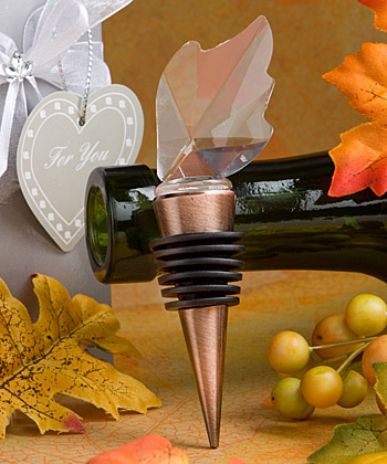 Choice Crystal Collection leaf wine bottle stoppers