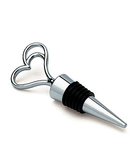 "Fused in Love" Double Heart Wine Stopper in Gift Packaging