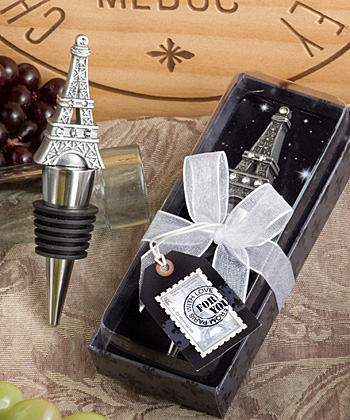 Eiffel Tower wine bottle stopper favors