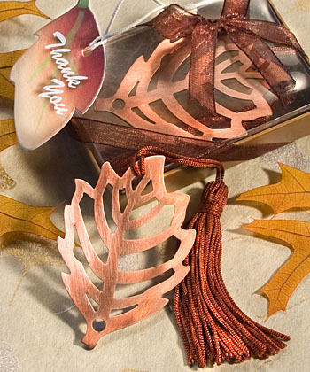 Fall Leaf Bookmark Favor