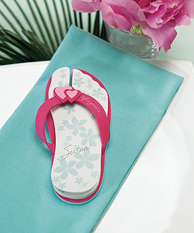 Unique Wedding Favor Flip Flop Note Pads - Set of 6