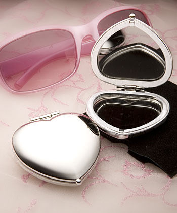 Heart Shaped Compact Mirror Favors