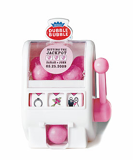 Las Vegas Gumball Slot Machine Wedding Favor