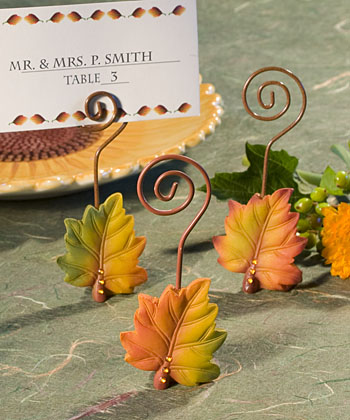 Leaf Design Place Card Holders