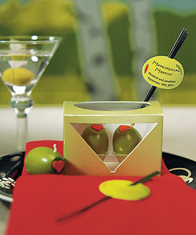 Matrimonial Martini Mini Olive Candles ( Set of 6 )