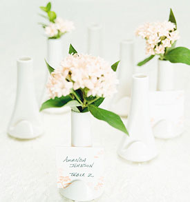 18 Mini Vase Place Card Holders