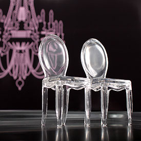 Miniature Clear Acrylic Phantom Chairs