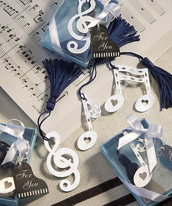 Musical Note Bookmark Favors