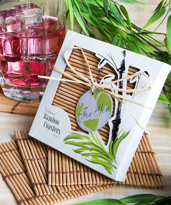 Natural Selections Collection bamboo wood coaster sets