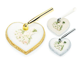 Pastel Bridal Bouquet Heart Base Pen Set