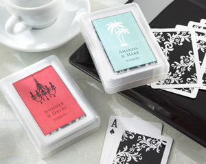 Perfectly Suited Personalized Playing Cards in Travel Case