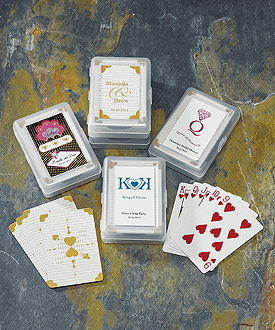 Classic Metallic Gold Playing Cards in Plastic Case