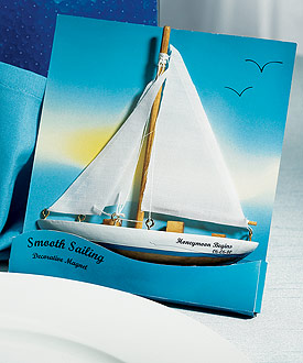 Smooth Sailing Sailboat Magnet Gift Favor (Set of 6)