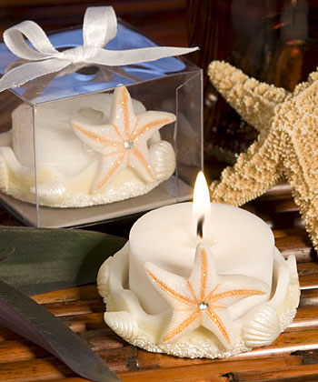 Starfish Design Favor Saver Candles