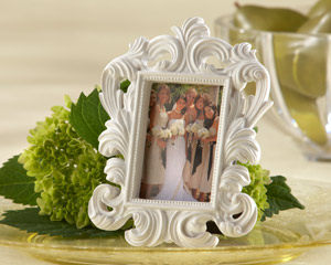 White Baroque Elegant Place Card Holder Photo Frame
