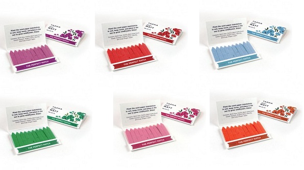 Wildflower Seed Paper Matchbook Favor