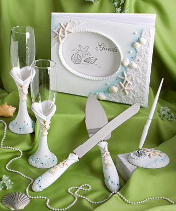 Beach themed wedding day accessories