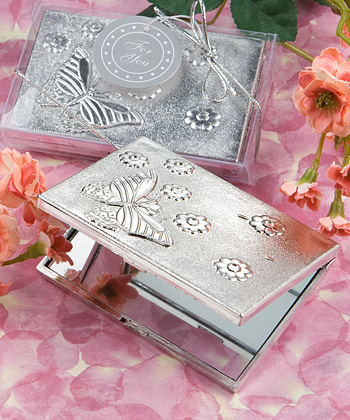 butterfly design mirror compact favors