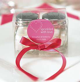 Classic Miniature Salt and Pepper Wedding Candy Favor Jar