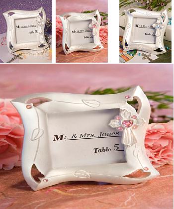Cross design frame favors - White, Pink, Blue