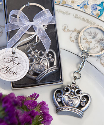 Royal Favor Collection crown design key ring favors