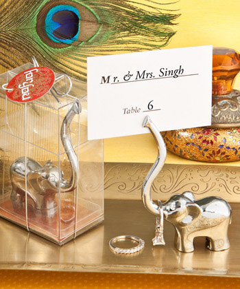 Majestic elephant placecard/photo/jewelry holder favors