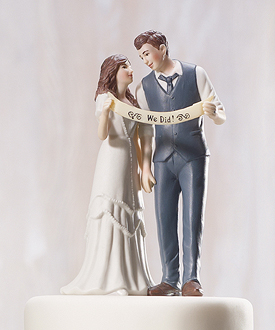 indie style wedding couple figurine