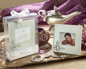 "Let Your Heart Decide" Jeweled Frosted-Glass Photo Frame