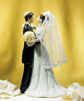 Traditional Jewish Bride and Groom Cake topper
