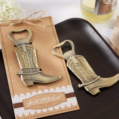 "Just Hitched" Cowboy Boot Bottle Opener