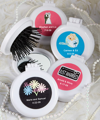 Personalized Expressions Collection brush - mirror compact favors