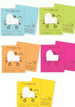 Bright Baby Carriage Plantable Favor