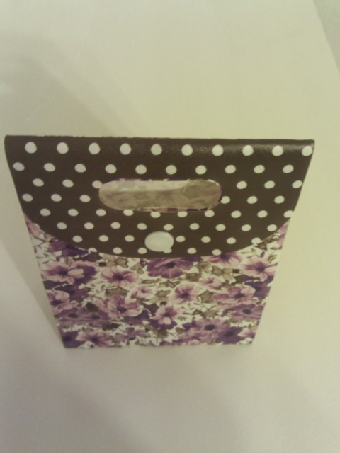 48 Purple Flower Plastic Wedding Favor Bags 4800 2600