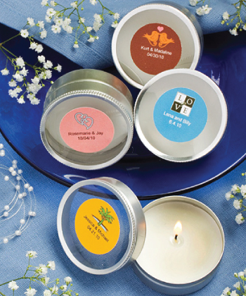 Personalized Expressions Collection scented round travel candles